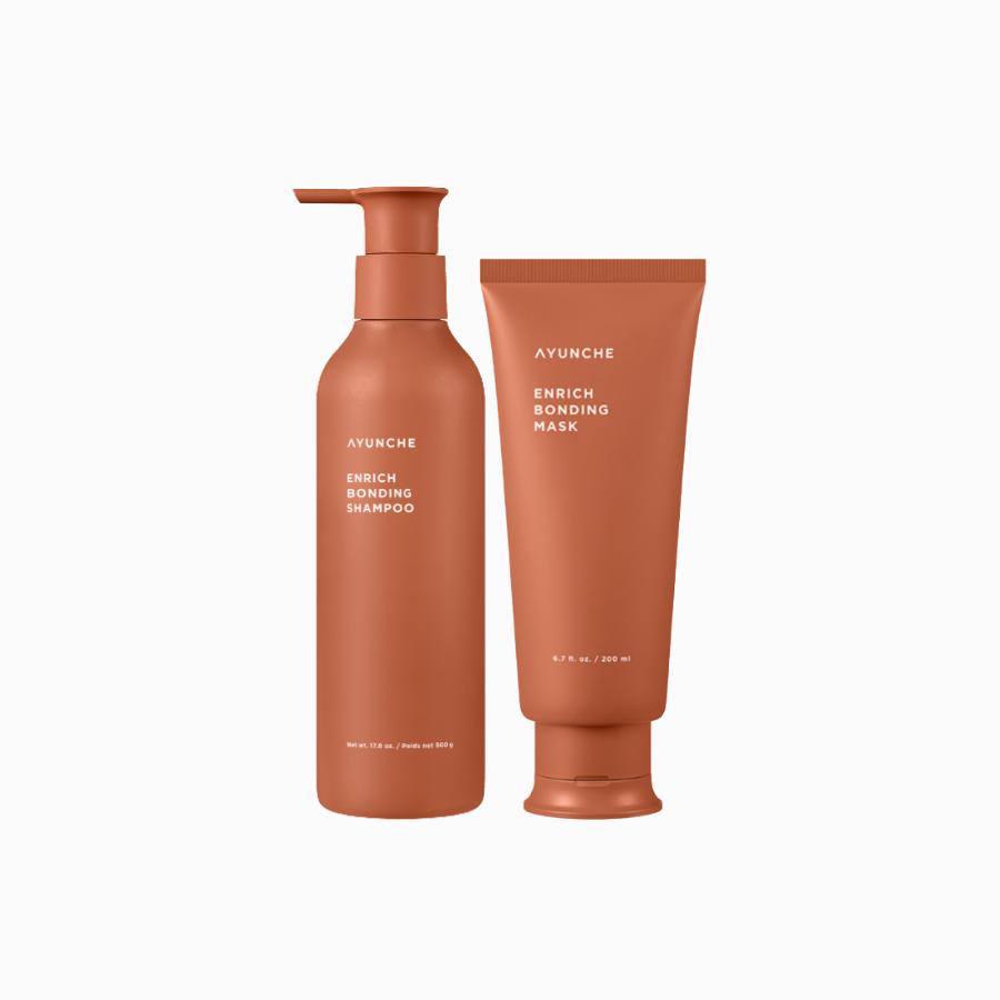 Ayunchae Enrich Bonding Hair Care Sets [Shampoo, Mask, Cream, Oil Serum]