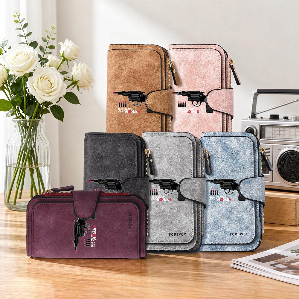 Women's Fashion Long Wallet Printed Purse Multi Card Slot Casual Clutch Portable Daily Wallet