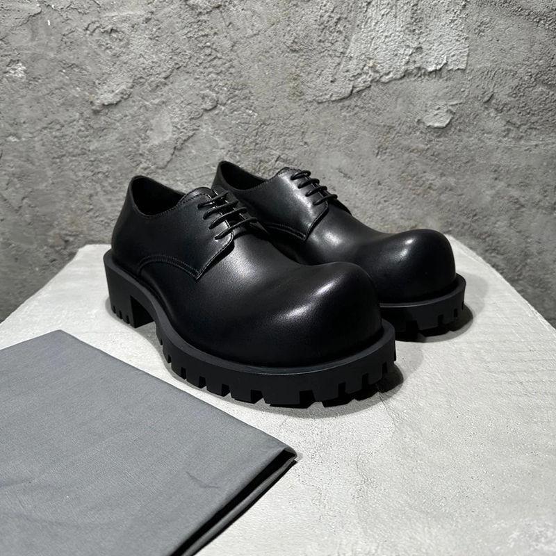 

Genuine leather~ version B home platform casual big head leather shoes Paris trend fashion versatile shoes men and women with the same small leather 35