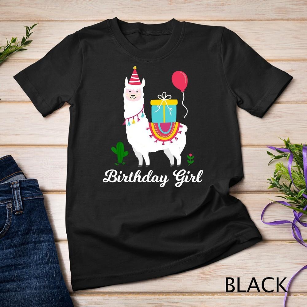Cool Cute Alpaca Llama Cactus Girls Birthday Party Animal Unisex T-shirt 4XL