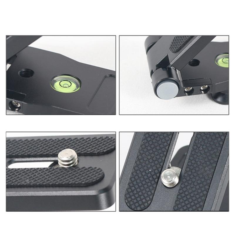 Universal Folding L Brackets for DSLR Cameras Vertical Horizontal Mount Quick Release Plate for Tripods Stabilizers