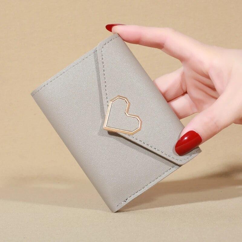 New Small Wallet Women's Metal Short Fold Personalized Cute Mini Fashion Wallet Zero Wallet