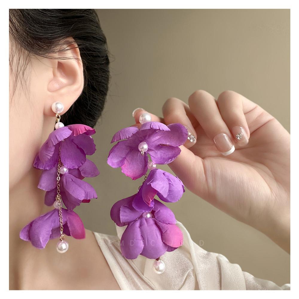 Long Fringed Earrings Feel Exaggerated Temperament Long Stud Earrings Birthday Dinner Earrings Earrings