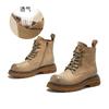 Leather Rhubarb Boots Women's 2025 Autumn and Winter New Retro Polished Martin Boots Casual Boots British Style Tooling Short Boots