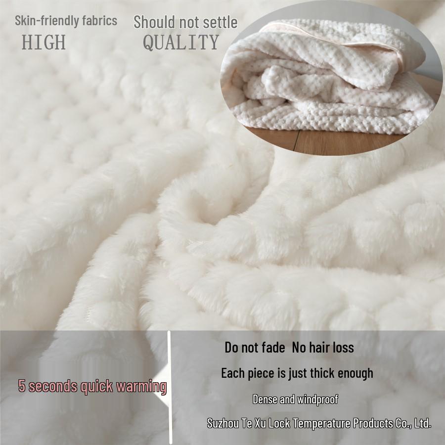 Women's and Men's Thick Flannel Morning Robe for Autumn/Winter Home Wear