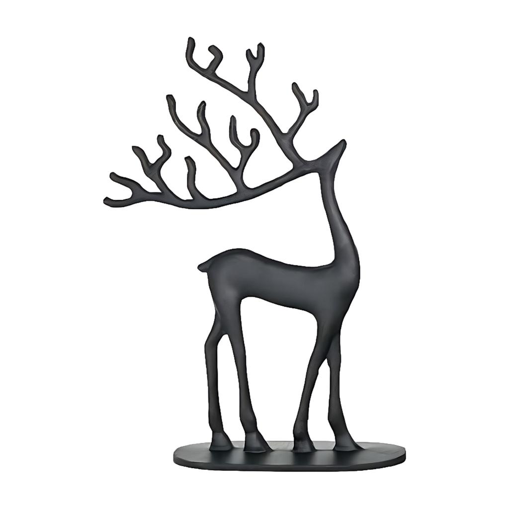 Christmas Reindeer Decor Resin Xmas Figurines Modern Christmas Decor Reindeer Figurine Elk Statue Elegant Indoor Holiday Decor