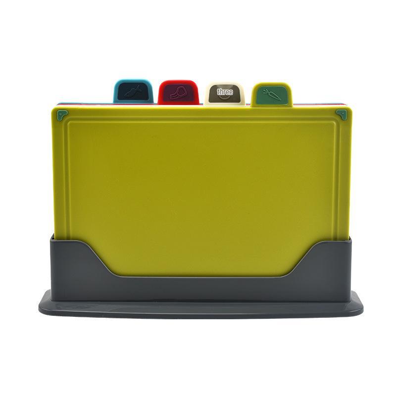 Mehrzweck PP Kunststoff Schneidebrett Set - 4-teilig für Küche und Fleischhacken