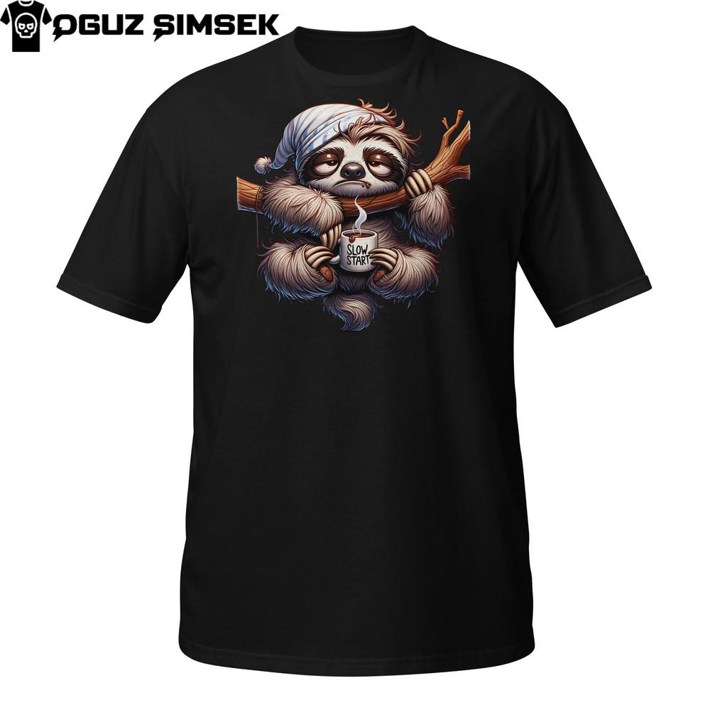 

Футболка с сонным ленивцем | Забавная футболка с животным для ленивого утра L