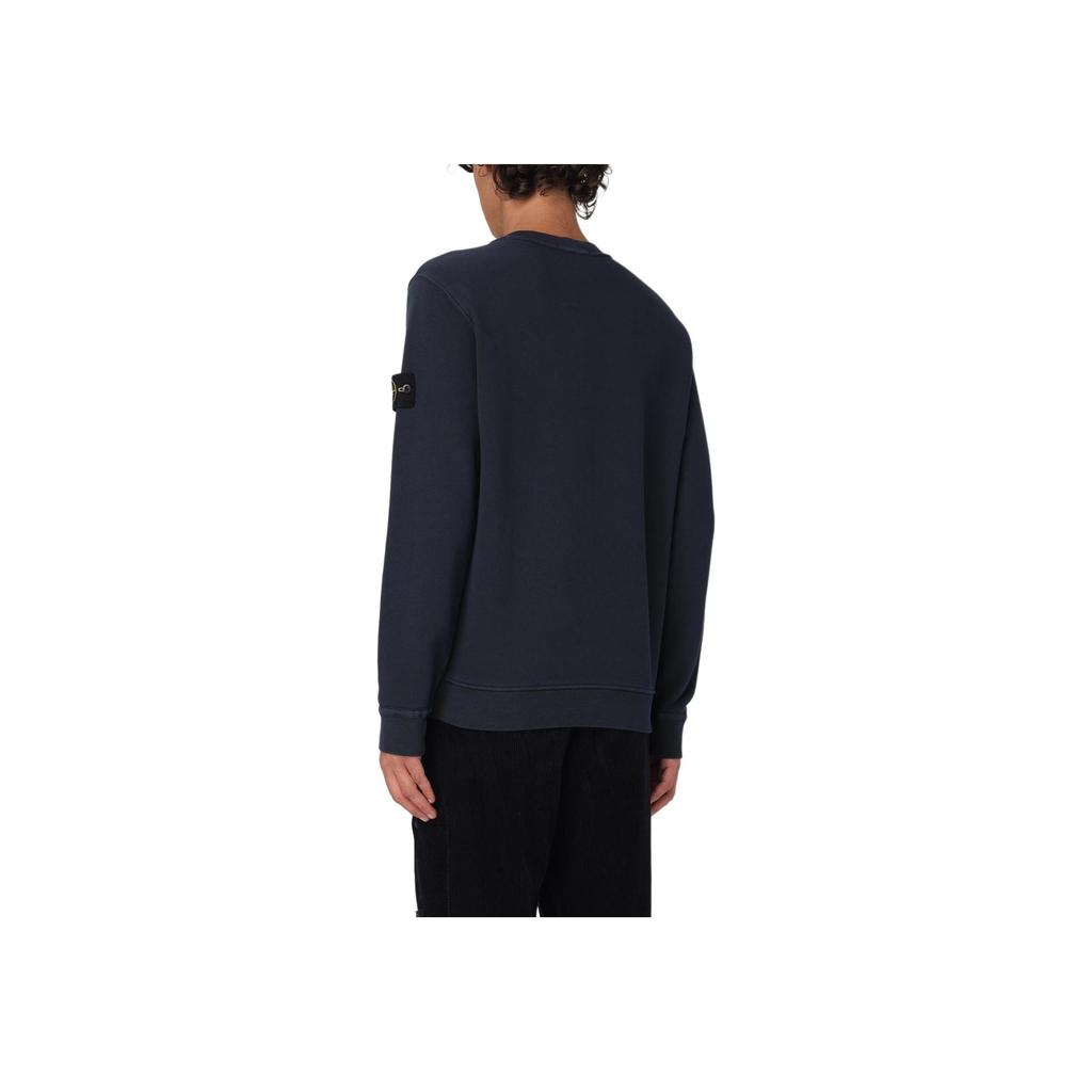 STONE ISLAND Dyed Sweatshirt Navy Blue Men Tops 811561241-V0120