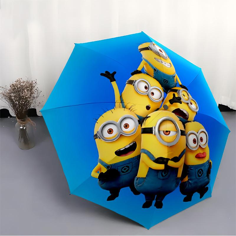 1pc Minions Automatic Opening/closing umbrella, Compact Travel Umbrella - - Festive Accessory, Sturdy Ribs yy250807079