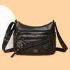 Women's Bag Soft Leather Shoulder Bag Large Capacity Double Layer Crossbody Bag