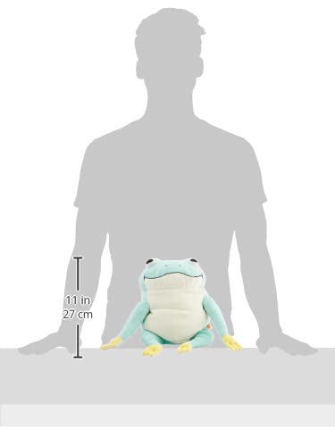Shinada Global Mochi Series Mochikaeru Light Blue (Large) 22 x 22 x 30cm Plush Frog Animal MOKR-0350LB