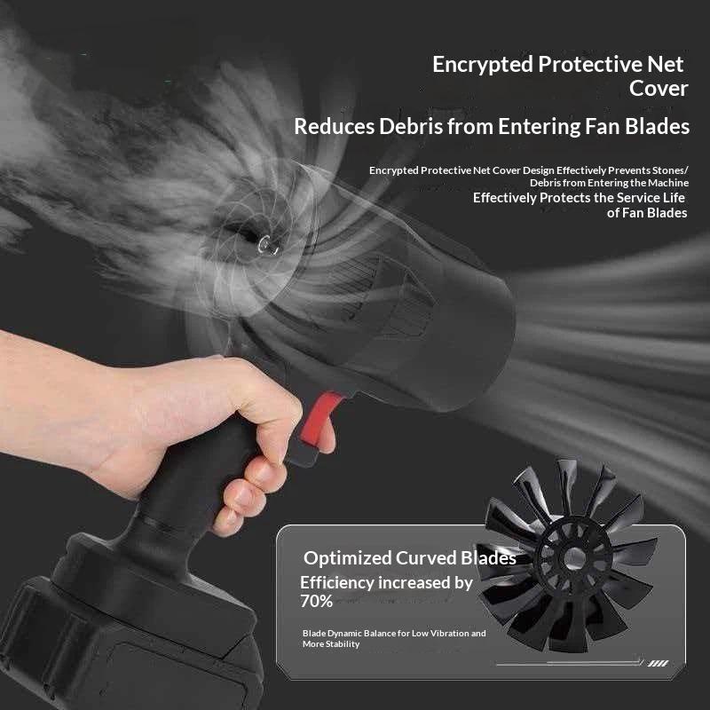 Portable Electric Cordless Air Blower Rechargeable Lightweight Battery Powered for BBQ Fan Air Supply Outdoor Use
