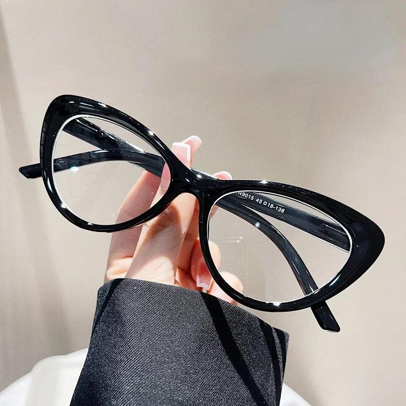 Vintage Cat Eye Frame Myopia Glasses Unisex Classic Transparent Near Sight Eyewear Luxury Brand Minus Diopter Eyeglasses