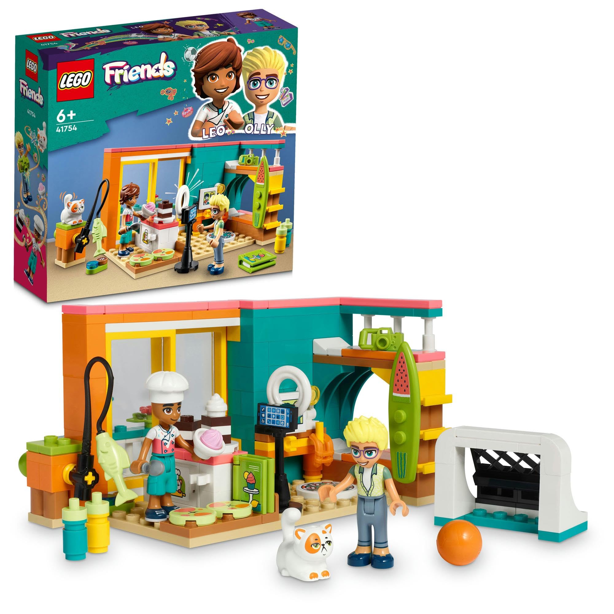 LEGO Friends Комната Лео 41754, Игрушка, Строительные блоки, Ролевая игра, Подарок, Дом, Девочки, Возраст 6+