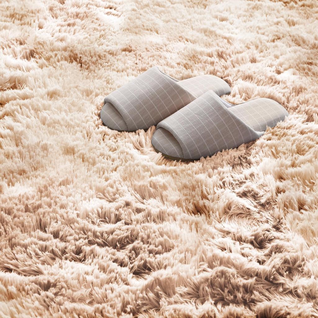 Stylish Shaggy Approximately 5cm with an Pile of Approximately Providing a Soft Feel and Suitable for All ROCYJULIN Rectangular Scandinavian-style