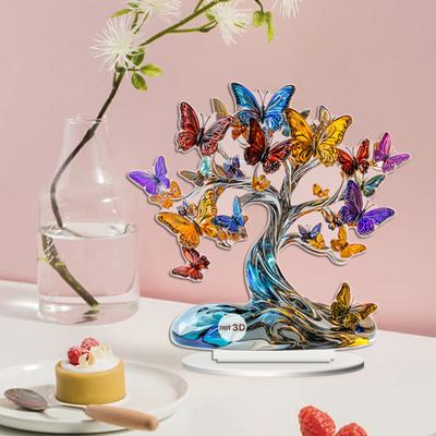 Liebesherz Baumschmuck Buntes Acryl 2D Flache Dekoration Valentinstag Deko