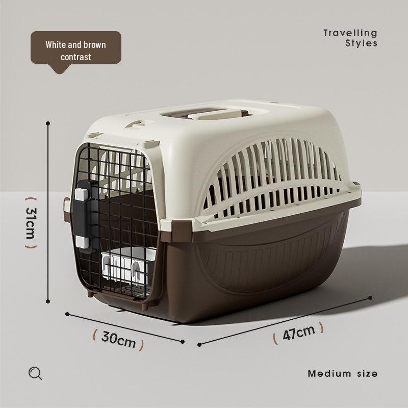 Portable Airline Cat Carrier – Handheld Plastic Cat & Dog Cage