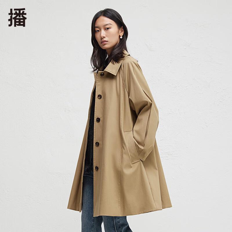 

Broadcast Women s Long Sleeve Mid-Length Autumn Trench Coat L