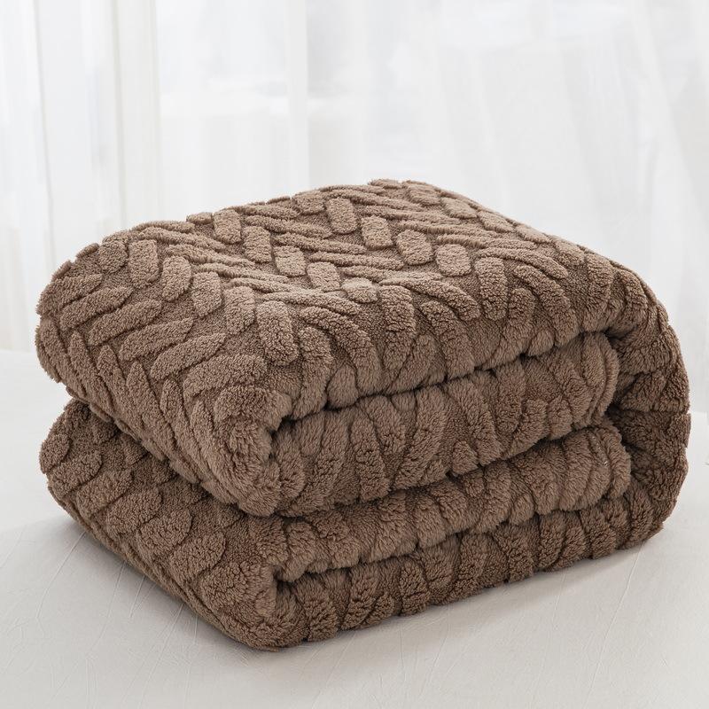 

Thick Double-sided Jacquard Blanket for Autumn and Winter Warm and Comfortable Skin Friendly Blanket A Must-have for Travel 100x150cm