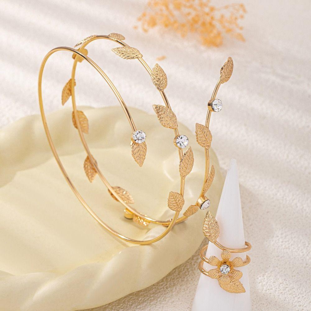 Multi Style Opening Arm Bracelet Gold Color Arm Bracelet Elegant Armband  Women's Accessories