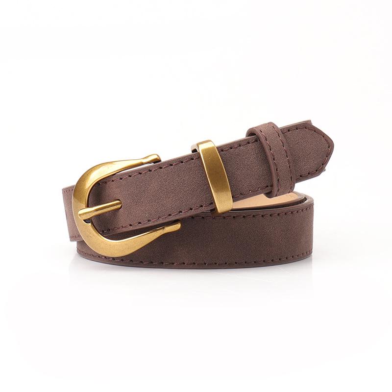 Retro Women's Suede-Look Belt: Stylish, Simple, Decorative, All-Match Accessory
