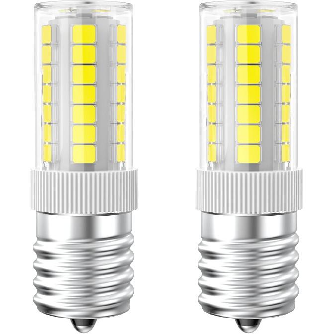 LED Microwave Light Bulbs Under Hood 40W Equivalent, E17 LED Bulb Dimmable for Range Hood, Refrigerator, 3W 360LM LED Appliance Light Bulb Over