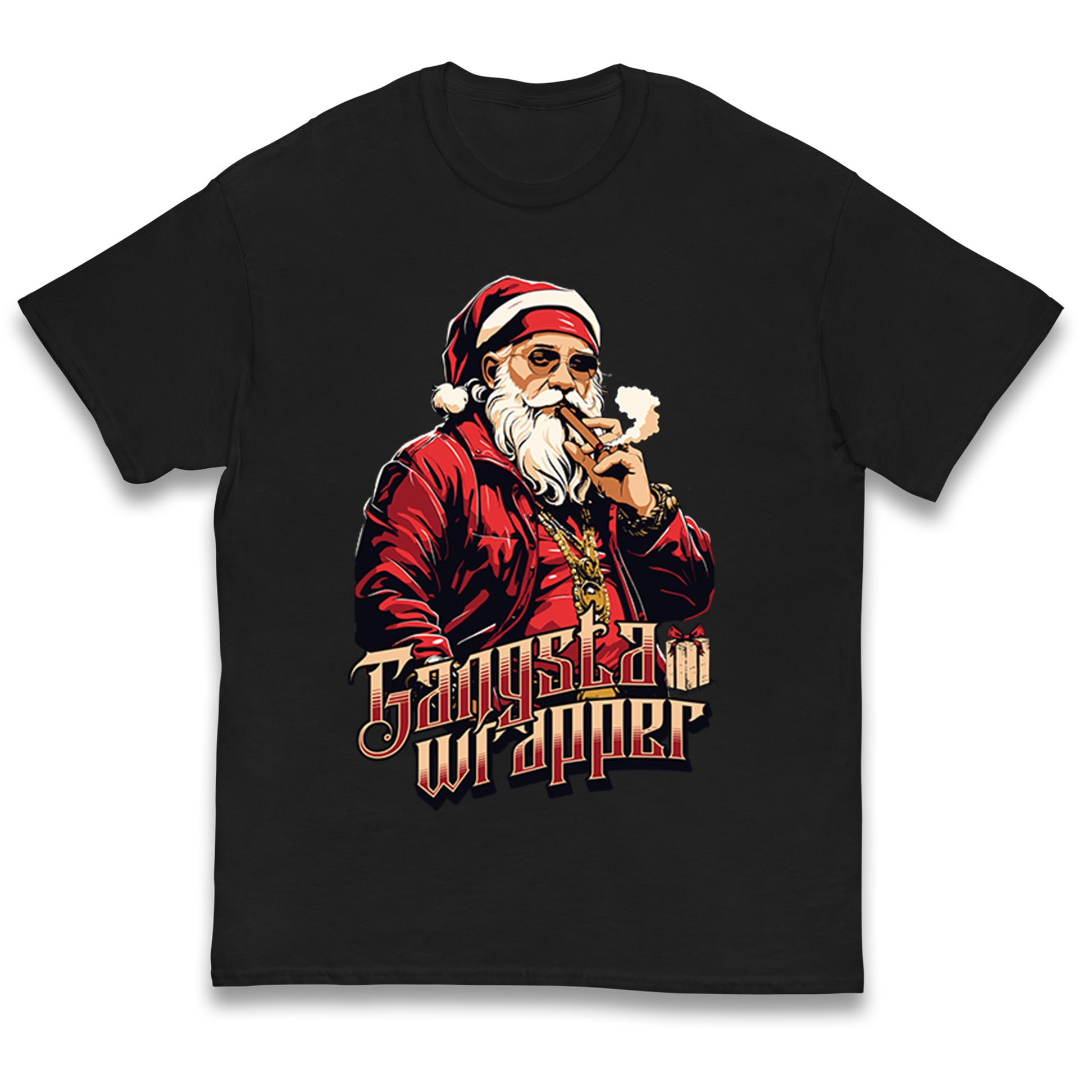 Santa Claus Gangsta Wrapper Kids T Shirt 130