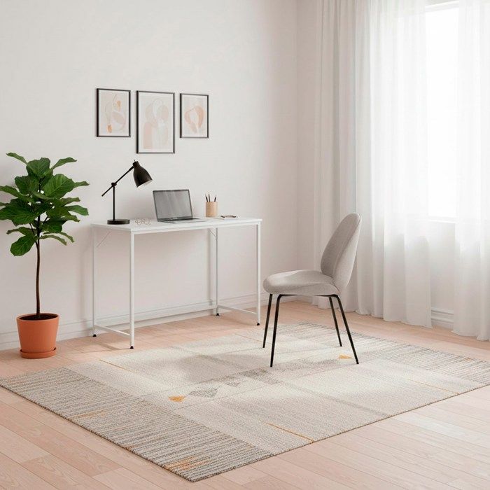 Moderner Computertisch 100 × 50 × 76 cm – Industrieller Loft-Tisch weiß