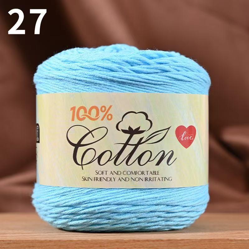 75g Medium Cotton Yarn Cake for Baby Sweater & Crochet Hat - Skin-friendly, Hand-knitted