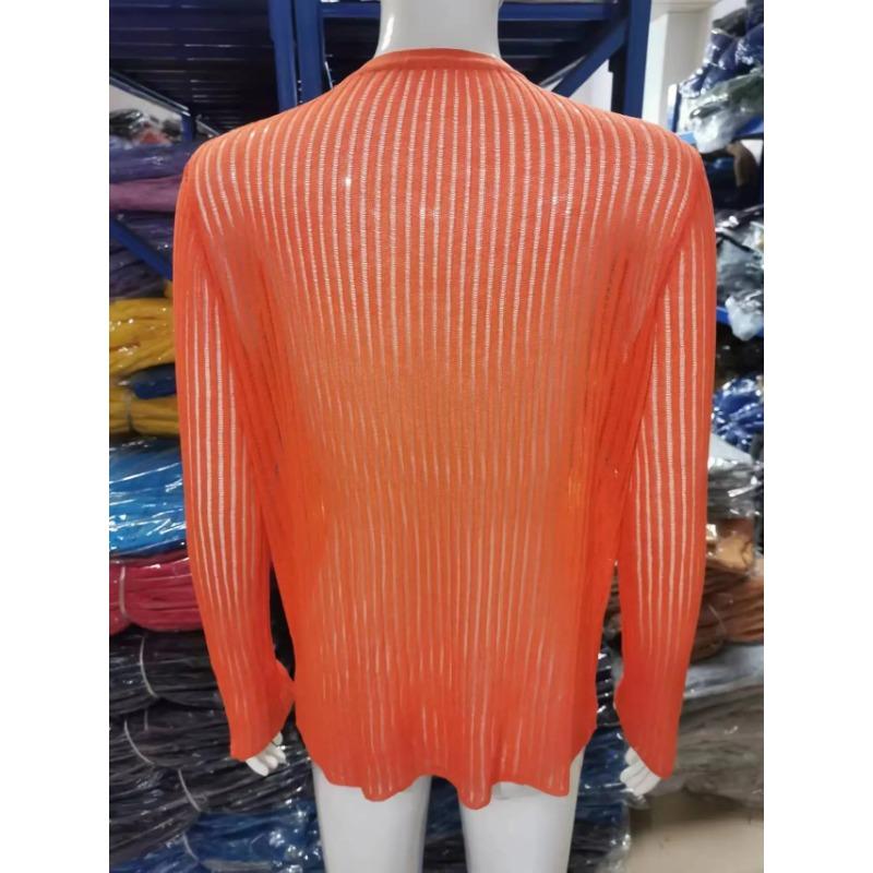 Women O-Neck Long Sleeve Knitted Pullover Sweaters Spring Female Breathable Loose Knitwear T-shirt Tops