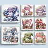 Partial Embroidery Beads Printed 9CT Gnome Cross Stitch Kit Home Decor