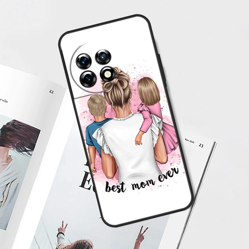 Baby Mama Tochter Mädchen Sohn Papa Hülle Für OnePlus Nord 5 CE 2 3 4 Lite N20 N30 OnePlus 13T 13R 12R 9 10 Pro 11 12 13 15 Abdeckung