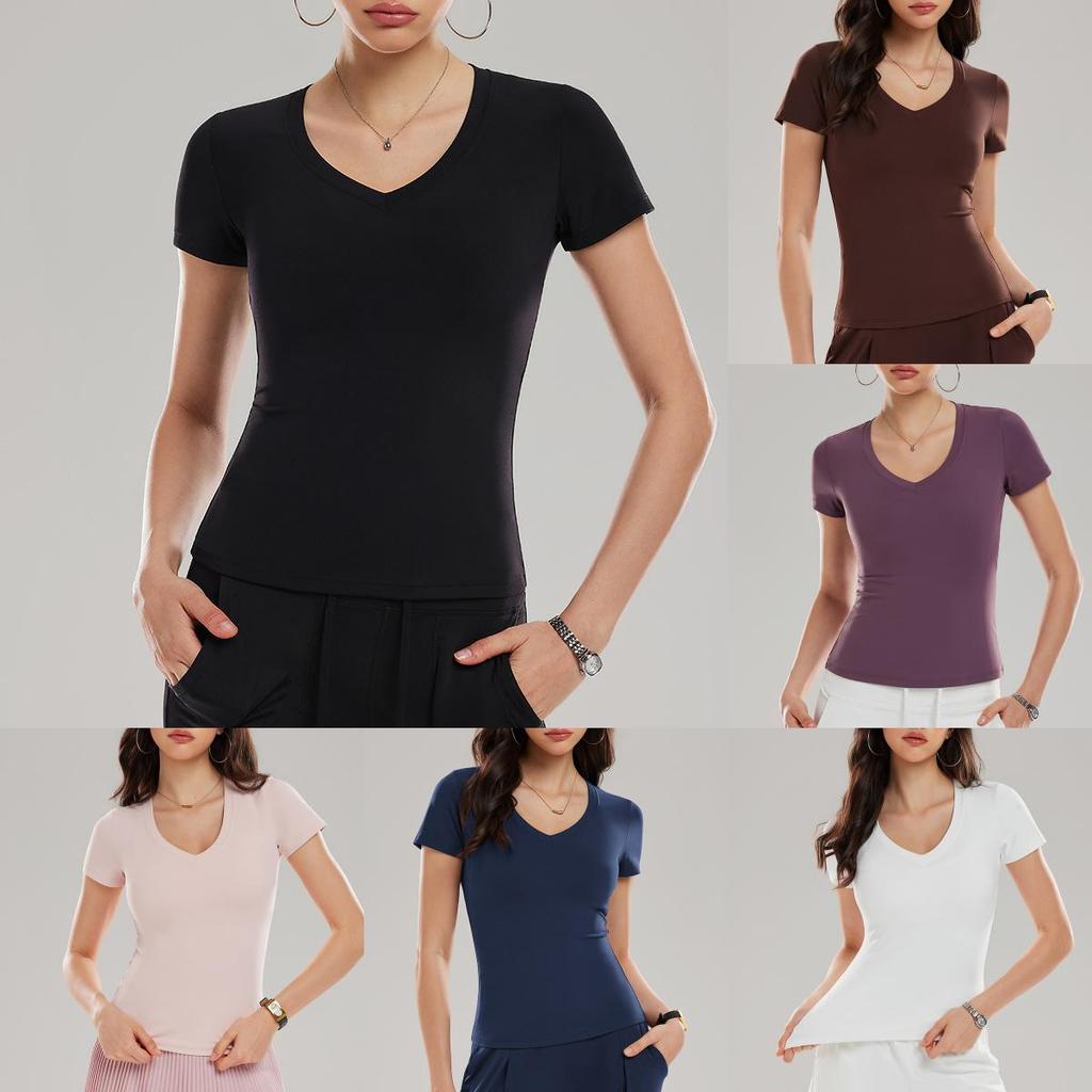American Style Womens Athletic T Shirt With Moisture Wicking Fabric For Yoga Fitness And Running