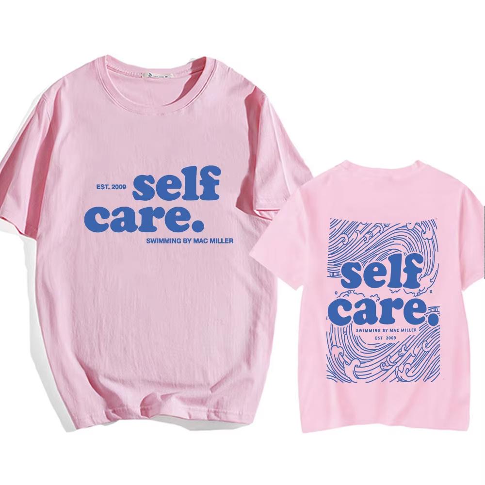 

Macc Miller Self Care Tshirts Heavy Unisextal Casual Unisex Teeshirt Short Sleeve Summer Spring Tshirts Hip Hop Streetwear Clothes S