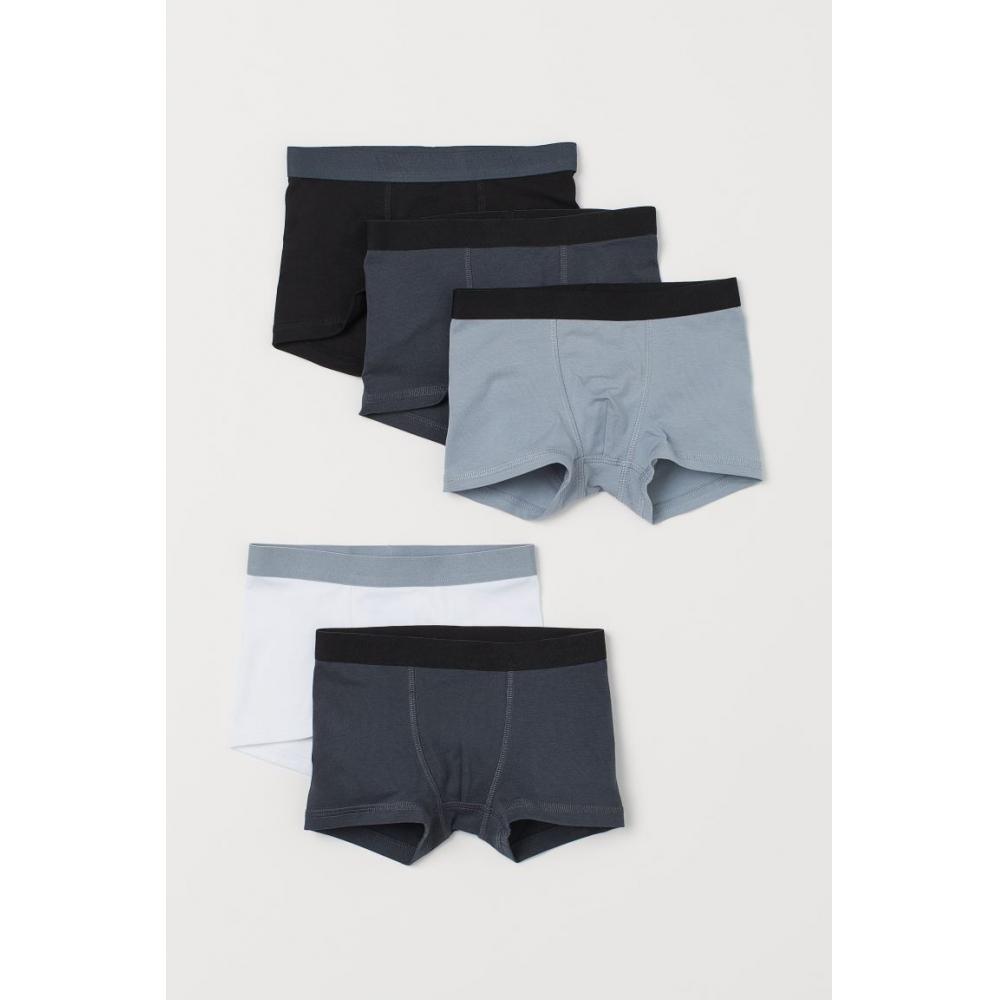 

Комплект из 5 трусов-боксеров H&M серо-синий