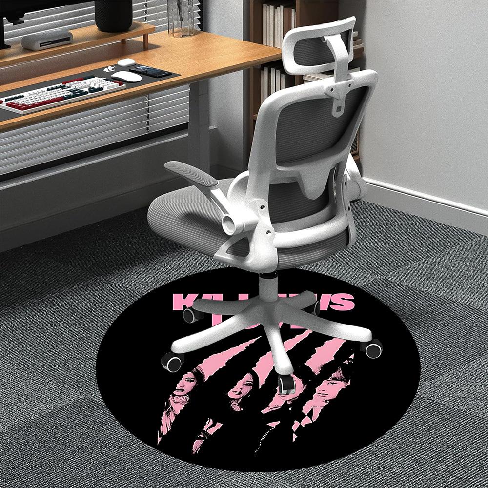 1pc Kill This Love,K-pop Chair Carpet for Office - Indoor Non-Slip Washable Polyester Fiber Carpet, Soft Comfortable Mat For Office yy250928004 80cm by 80cm