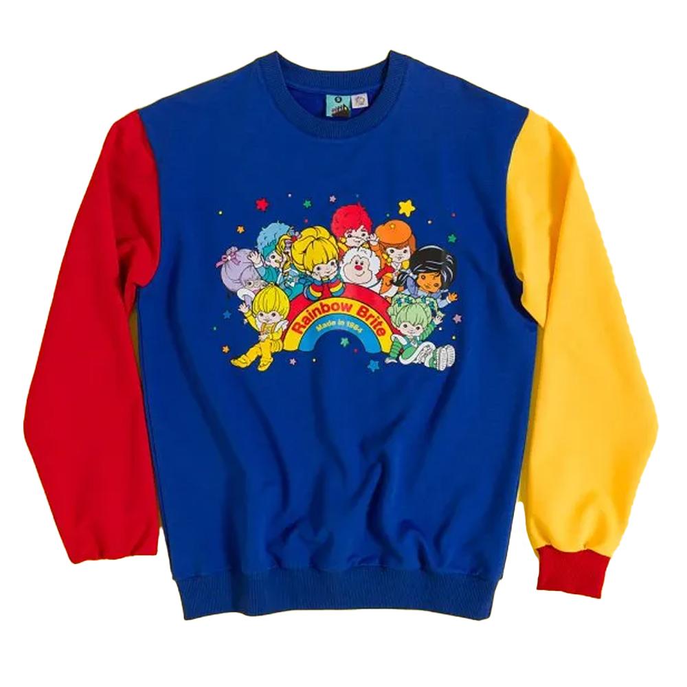 Rainbow Brite Unisex Adult Party Pals Colour Block Sweatshirt