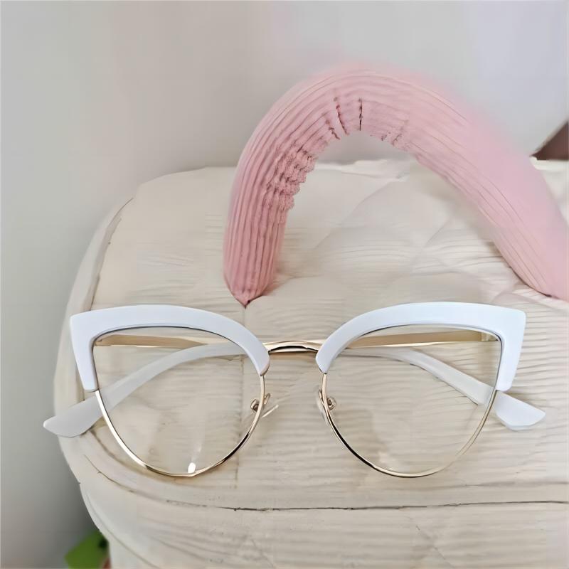 

Cat s Eye new anti-blue light glasses personalised half-frame fashion flat sunglasses Outdoor beach excursion must-have!