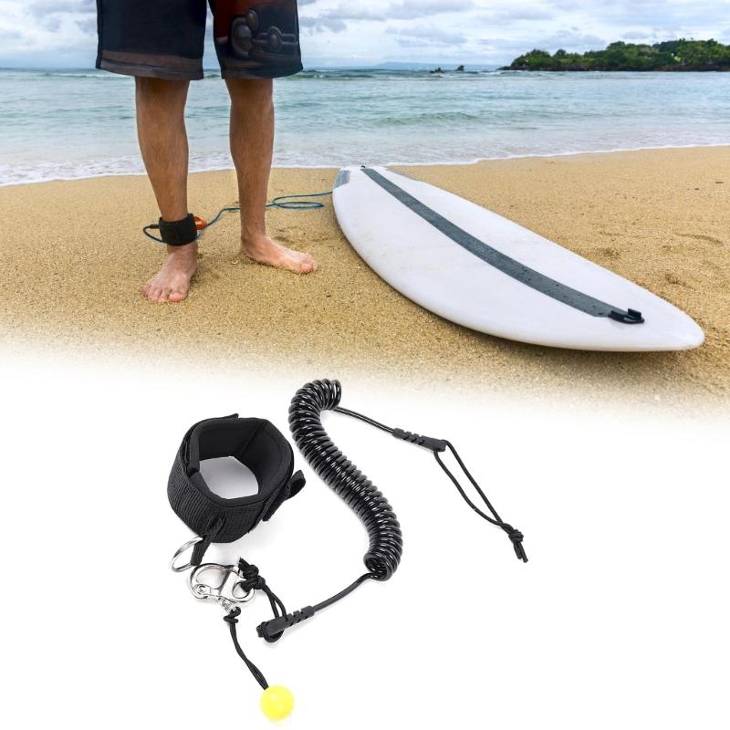 Correas de Liberación Rápida Alta Elasticidad Cuerda de Seguridad con Cable de Resorte Engrosado para Tabla de Paddle Deporte Acuático