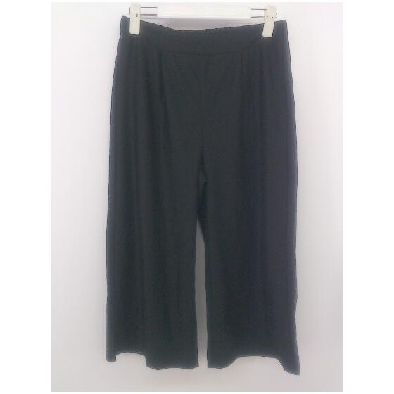 Good condition earth music&ecology tag wide cropped pants size M black ladies P [Used]