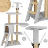 Arbre à chat - Springos® - 136 cm - Maisonnette - Berceau - 2 pompons de jeu