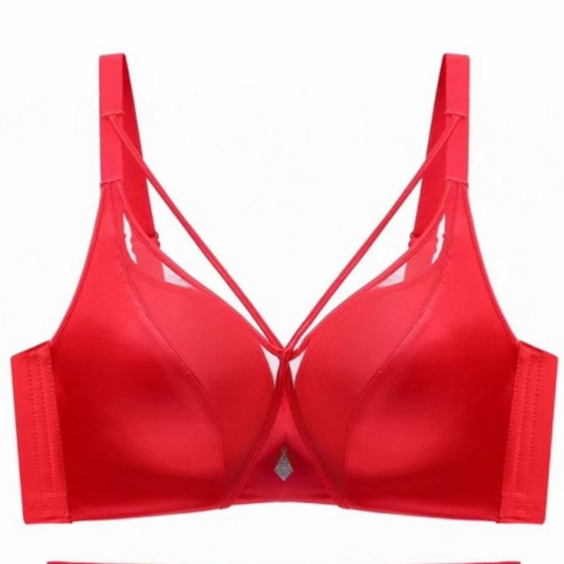Silky Satin Wire-Free Push-Up Bra - Sexy Lingerie for Women with Small Bust, Seamless Design in Hot New Style.