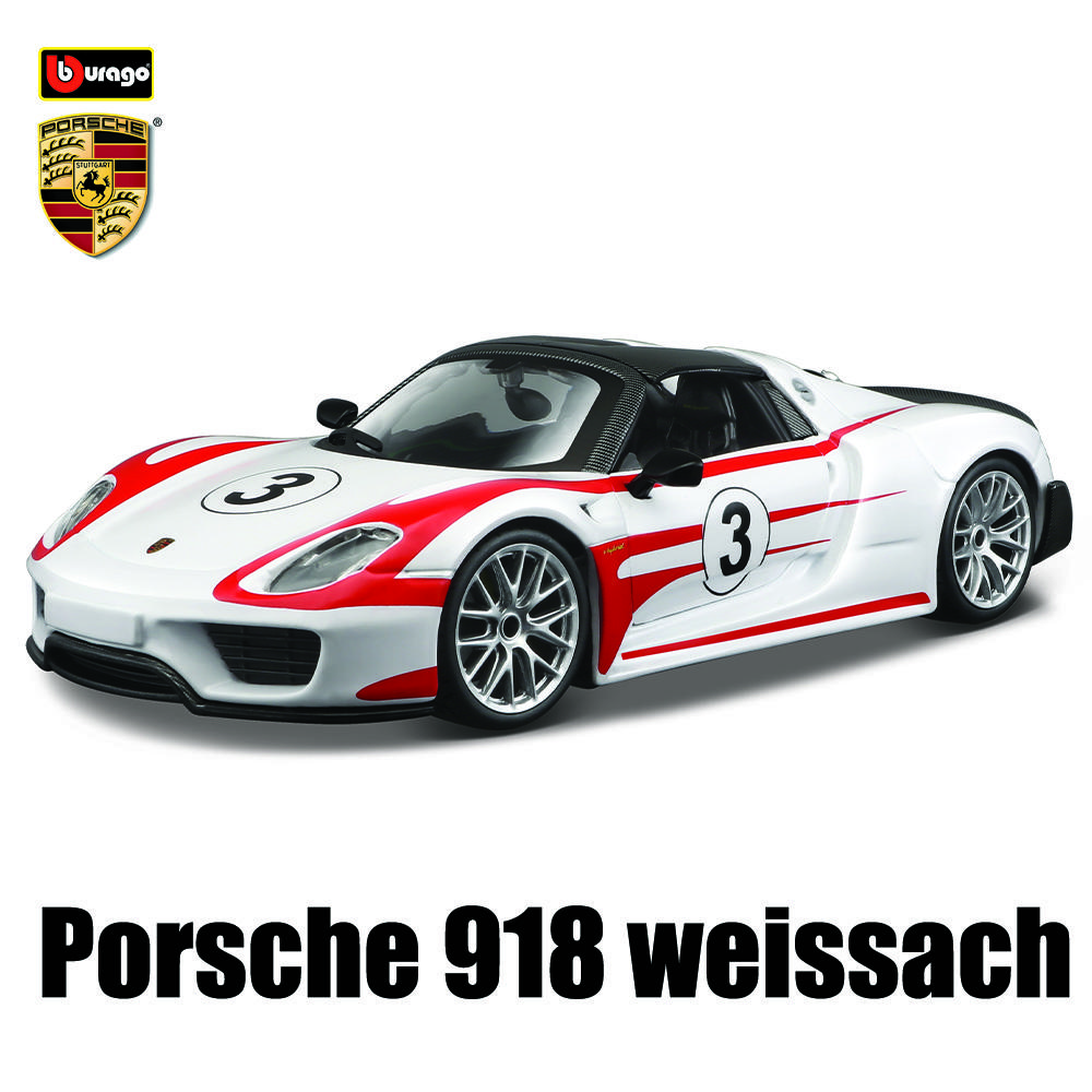 AKEZM1 Bburago 1:24 Porsche 911 GT3 Taycan Turbo S 718 Boxster simulation alloy car model crafts decoration collection toy tools gift
