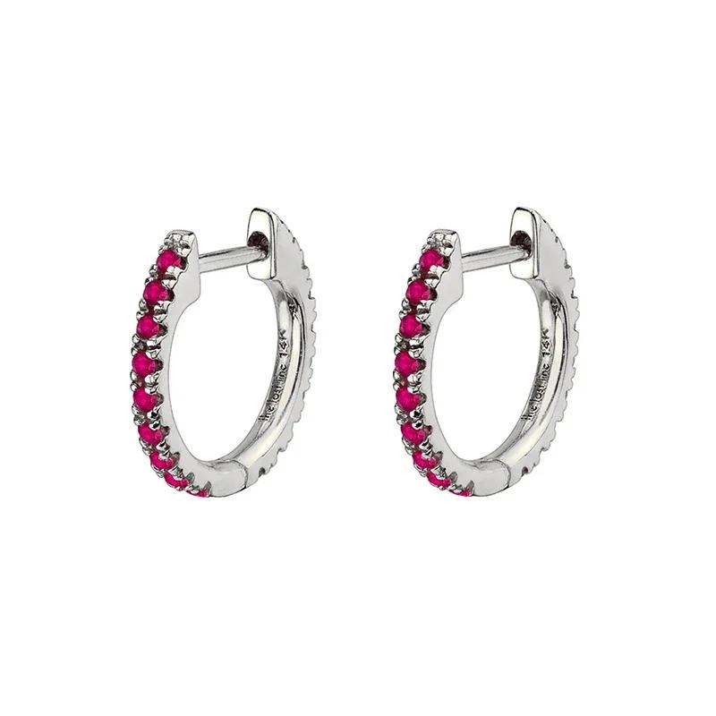 CRMYA Copper Gold Plated Earring Set For Women Color CZ Zircon Piercing Clip Hoop Dangle Earrings For Women Jewelry Wholesale