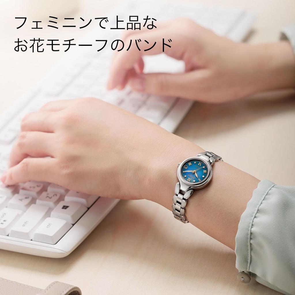 Citizen Exceed Limited Edition Pair Silver Light-Powered Eco-Drive Radio-Controlled Watch, Waterproof, Model, Green, ES9470-68W, Women's,