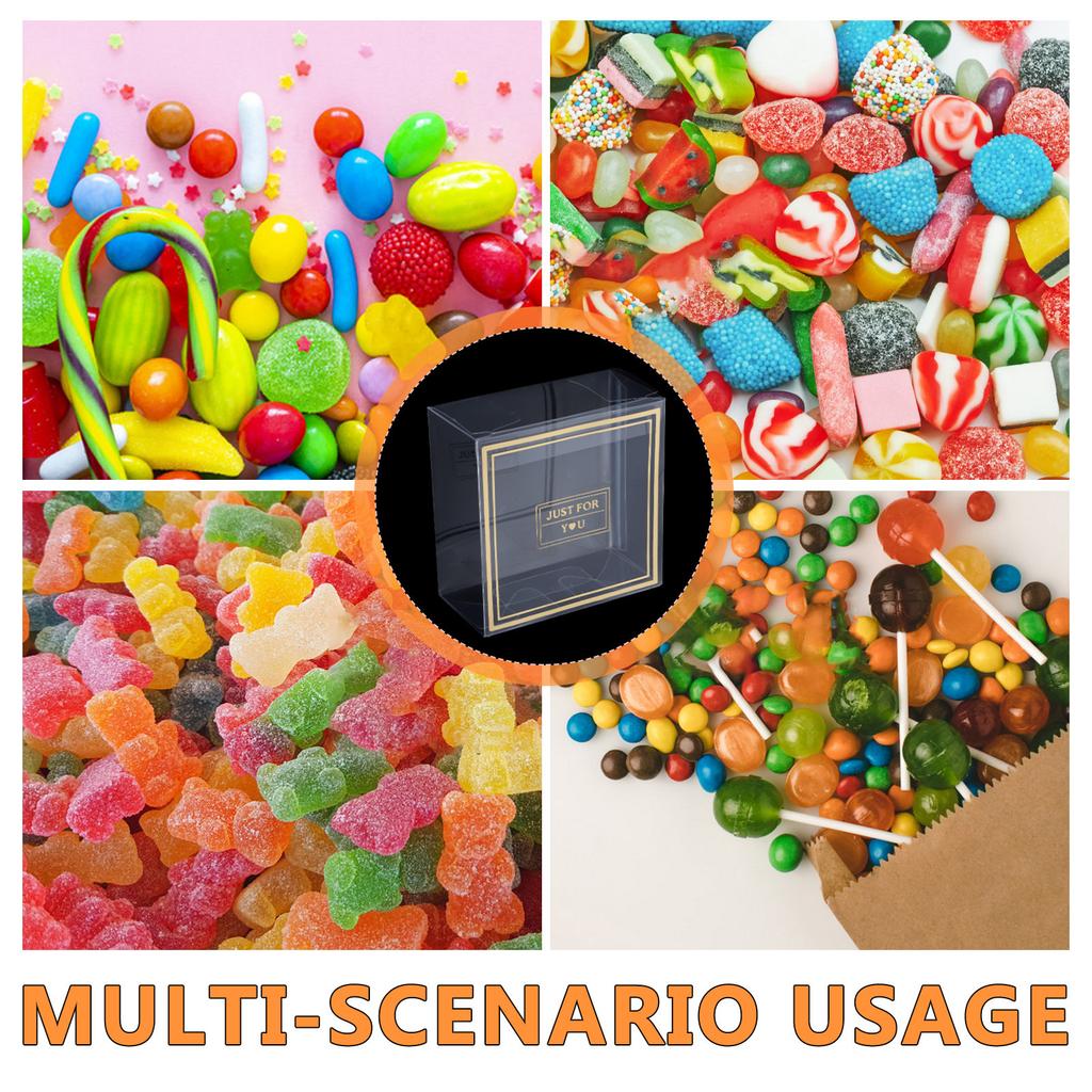 12pcs Candy Packaging Clear Pvc Treat For Wedding Shower Party Favor Boxes Bulk Mini Cake Boxes