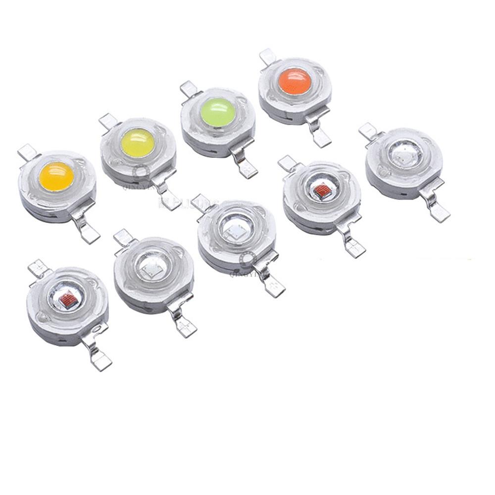 20-100pcs Best Quality Copper LED Epistar Chip 1W 3W High Power LED Diodes Red Green Blue Yellow Nature White Warm White Chip