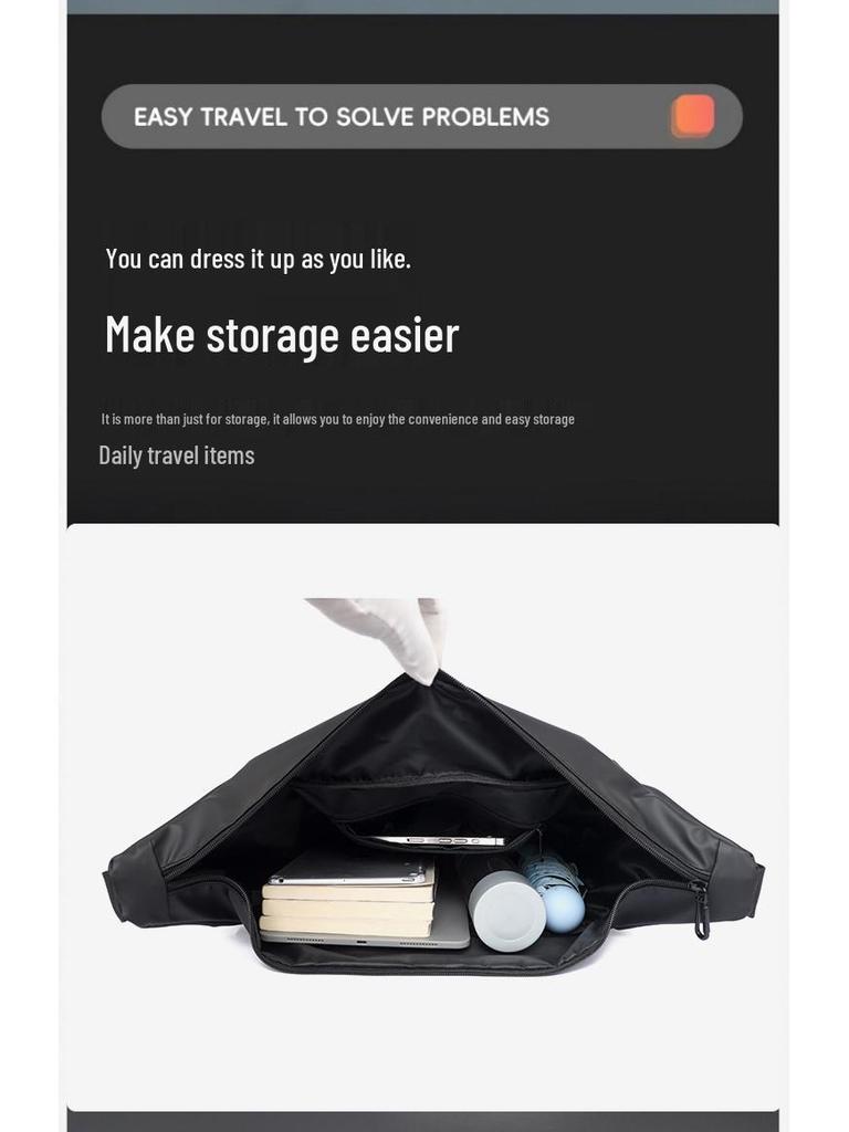 Men's Waterproof Korean Style Crossbody Bag - Trendy, Casual, Versatile, and Multifunctional for Business Trips.