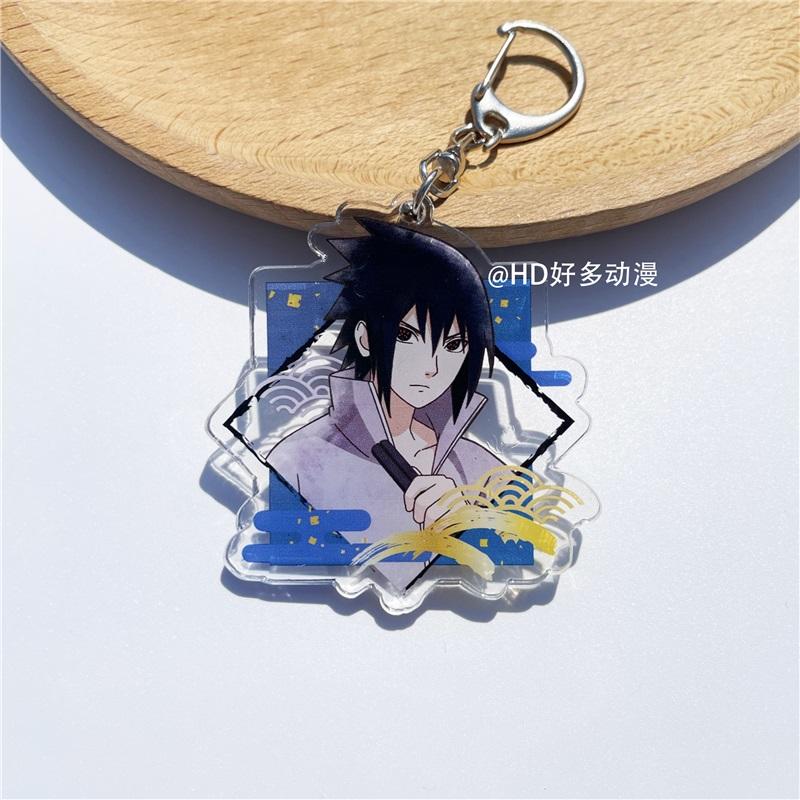 Anime Naruto Acrylic Keychain Accessaries Uzumaki Naruto Cartoon Keyring